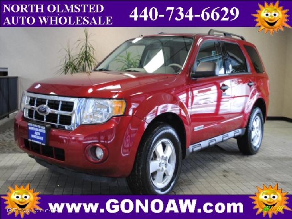 2008 Escape XLT - Redfire Metallic / Stone photo #1