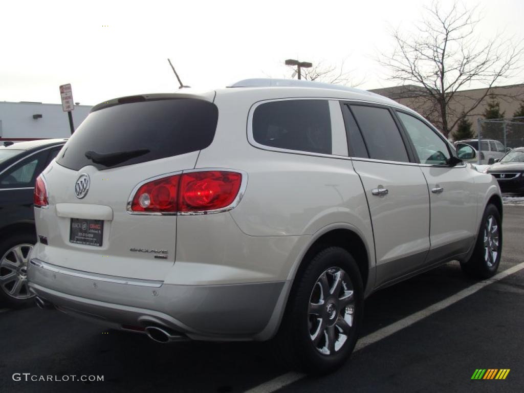 2008 Enclave CXL AWD - White Diamond Tri Coat / Cashmere/Cocoa photo #5