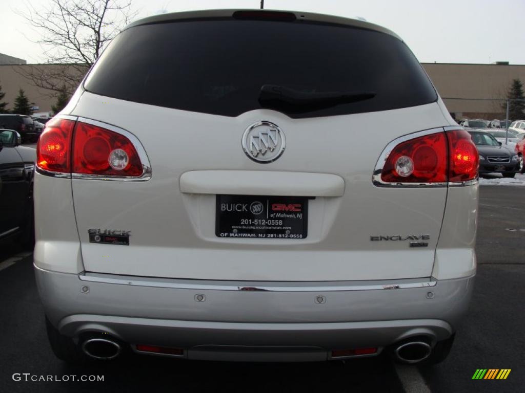 2008 Enclave CXL AWD - White Diamond Tri Coat / Cashmere/Cocoa photo #6