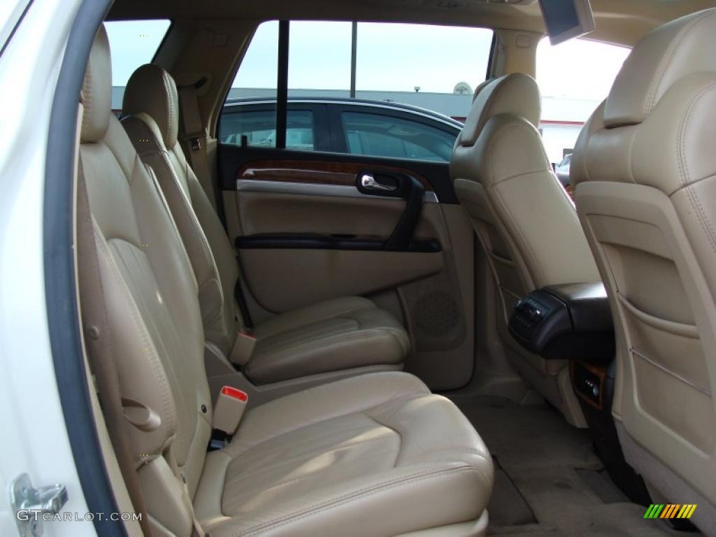 2008 Enclave CXL AWD - White Diamond Tri Coat / Cashmere/Cocoa photo #11