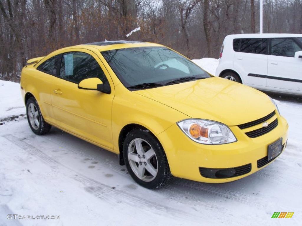 2005 Cobalt Coupe - Rally Yellow / Ebony photo #1