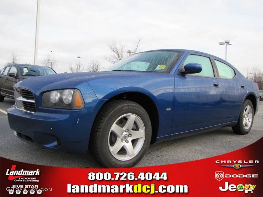 2010 Charger 3.5L - Deep Water Blue Pearl / Dark Slate Gray photo #1