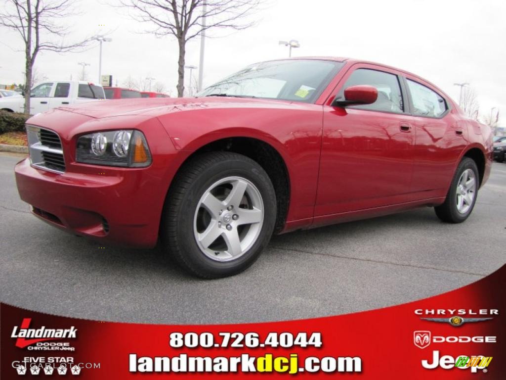 2010 Charger SE - Inferno Red Crystal Pearl / Dark Slate Gray photo #1