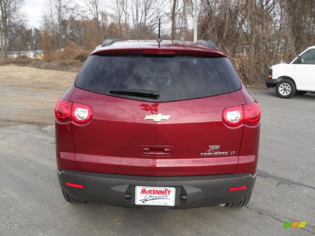 2011 Traverse LT - Red Jewel Metallic / Dark Gray/Light Gray photo #3