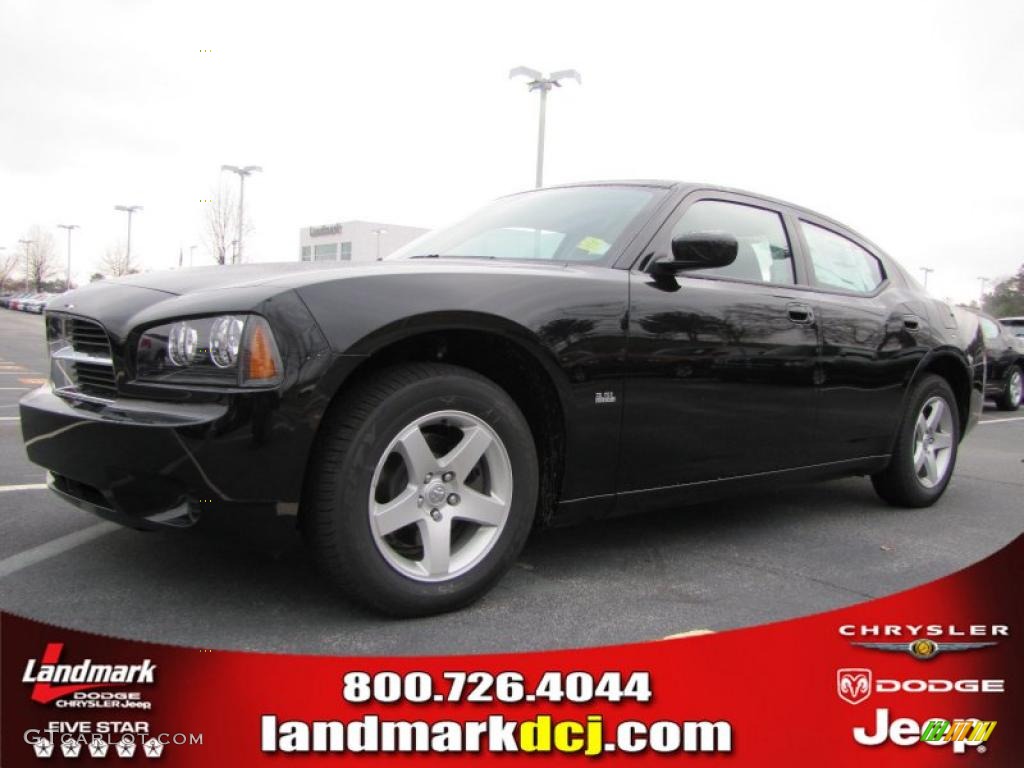 2010 Charger 3.5L - Brilliant Black Crystal Pearl / Dark Slate Gray photo #1