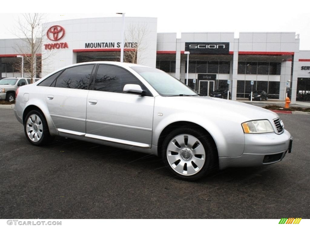 2000 A6 4.2 quattro Sedan - Light Silver Metallic / Onyx photo #1