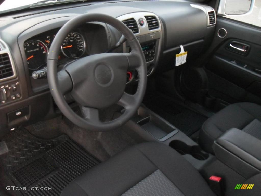 Ebony Interior 2011 Chevrolet Colorado LT Crew Cab Photo #43459132