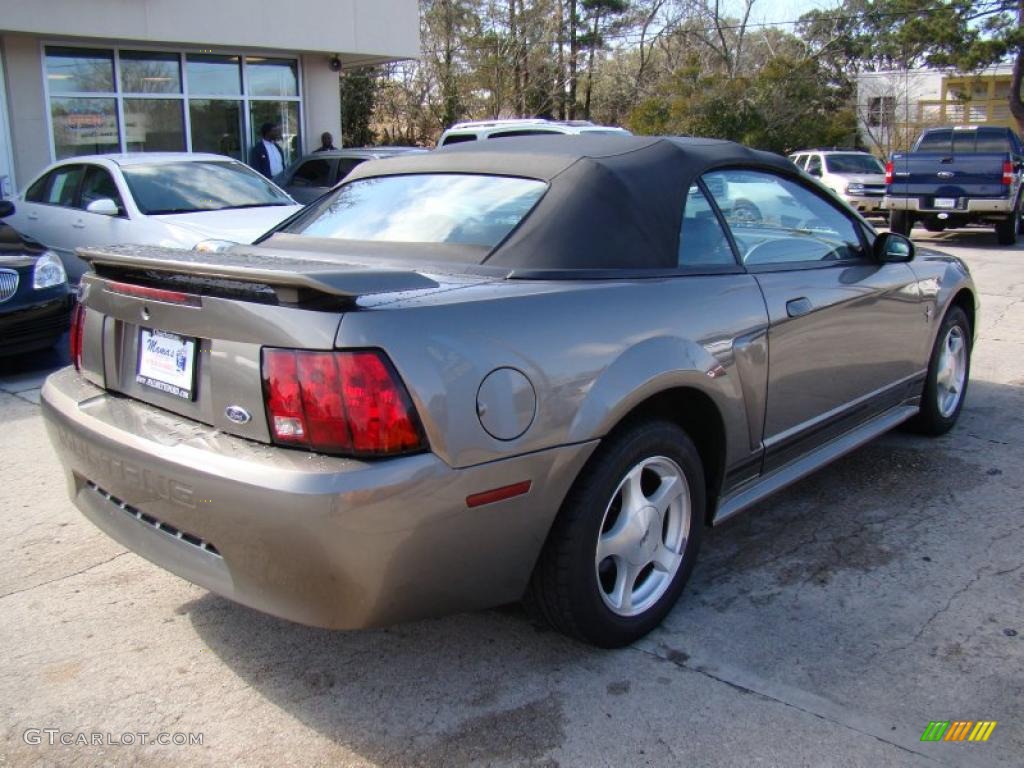 2001 Mustang V6 Convertible - Mineral Grey Metallic / Medium Graphite photo #8
