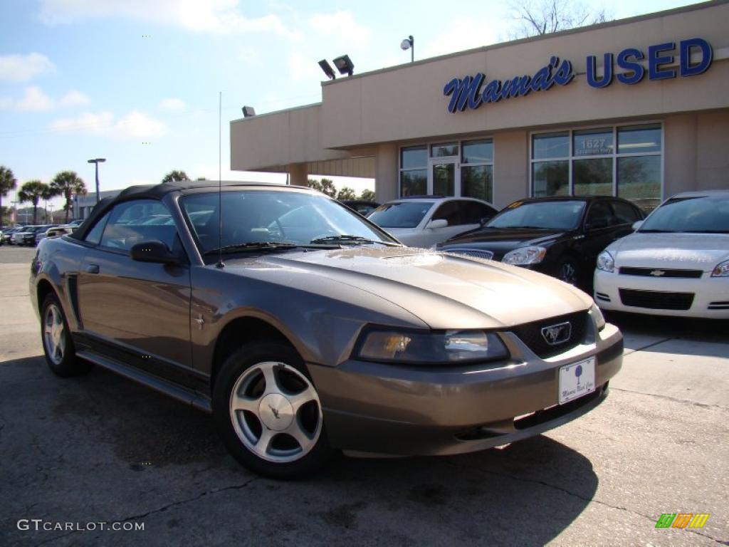2001 Mustang V6 Convertible - Mineral Grey Metallic / Medium Graphite photo #25