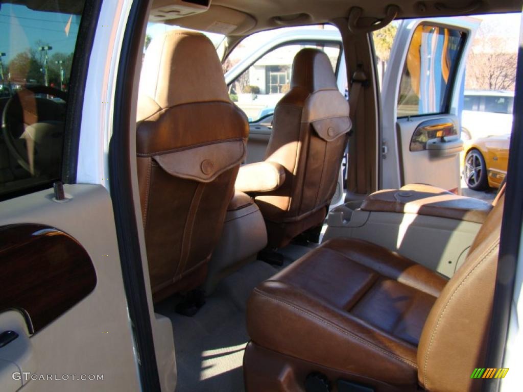 2007 F250 Super Duty King Ranch Crew Cab 4x4 - Oxford White Clearcoat / Castano Brown Leather photo #12