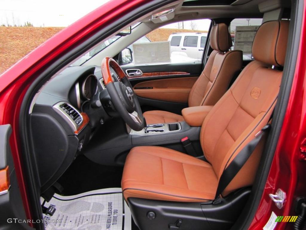 New Saddle/Black Interior 2011 Jeep Grand Cherokee Overland Photo #43462548