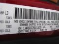  2011 Grand Cherokee Overland Inferno Red Crystal Pearl Color Code PRH