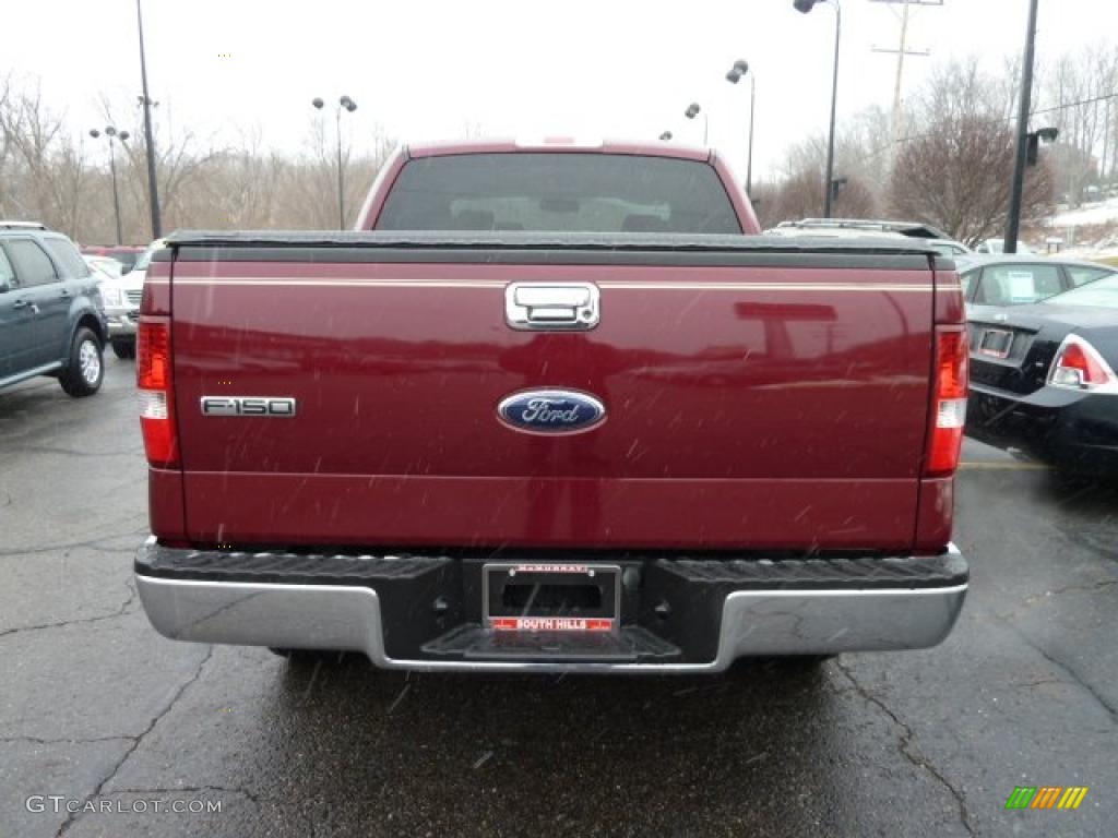 2006 F150 XLT SuperCrew 4x4 - Dark Toreador Red Metallic / Tan photo #3