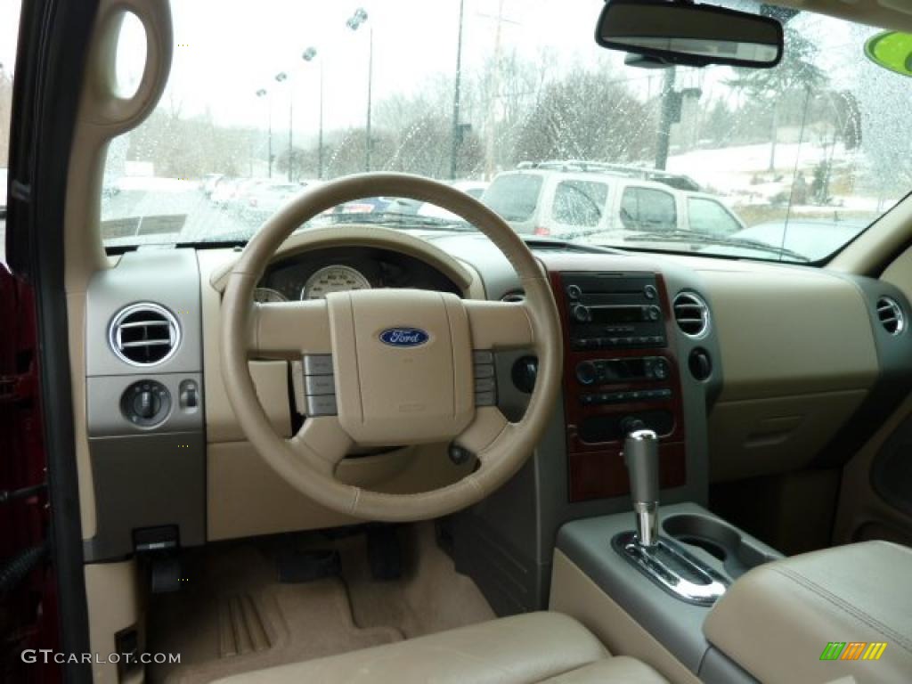 2006 F150 XLT SuperCrew 4x4 - Dark Toreador Red Metallic / Tan photo #10