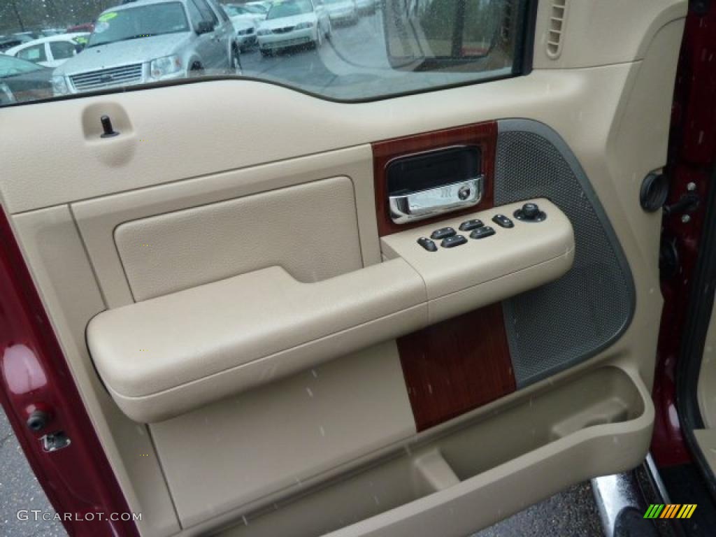 2006 F150 XLT SuperCrew 4x4 - Dark Toreador Red Metallic / Tan photo #11