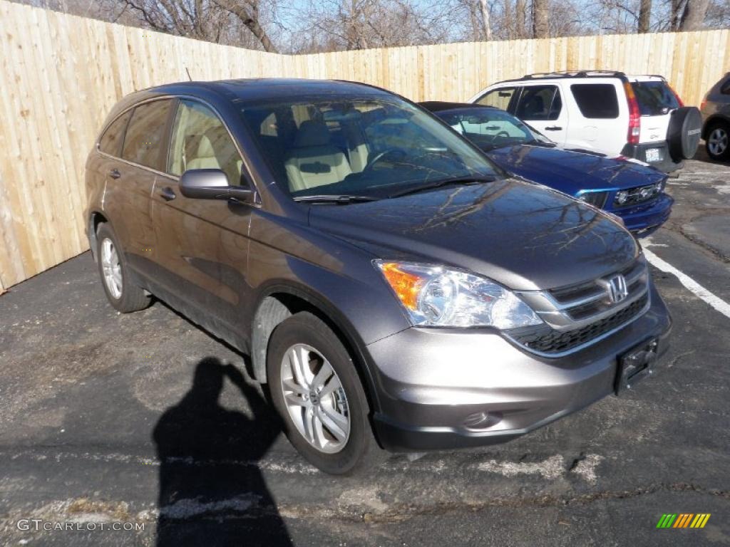 2010 CR-V EX-L AWD - Polished Metal Metallic / Black photo #1