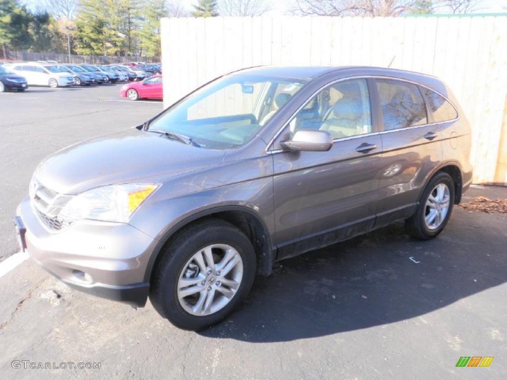 2010 CR-V EX-L AWD - Polished Metal Metallic / Black photo #2