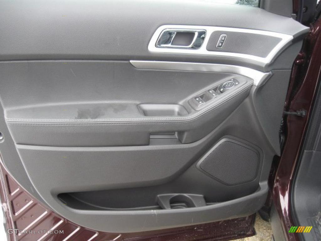 2011 Ford Explorer XLT 4WD Charcoal Black Door Panel Photo #43472139