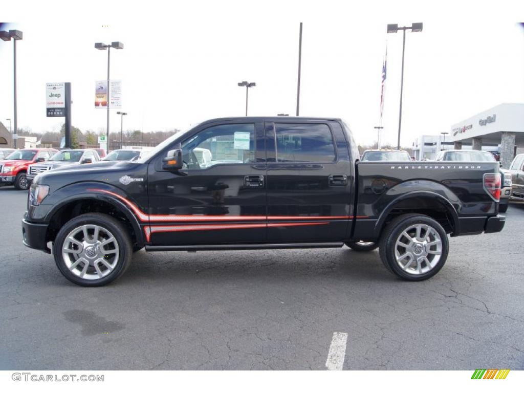 2011 F150 Harley-Davidson SuperCrew 4x4 - Tuxedo Black Metallic / Black/Silver Smoke photo #5