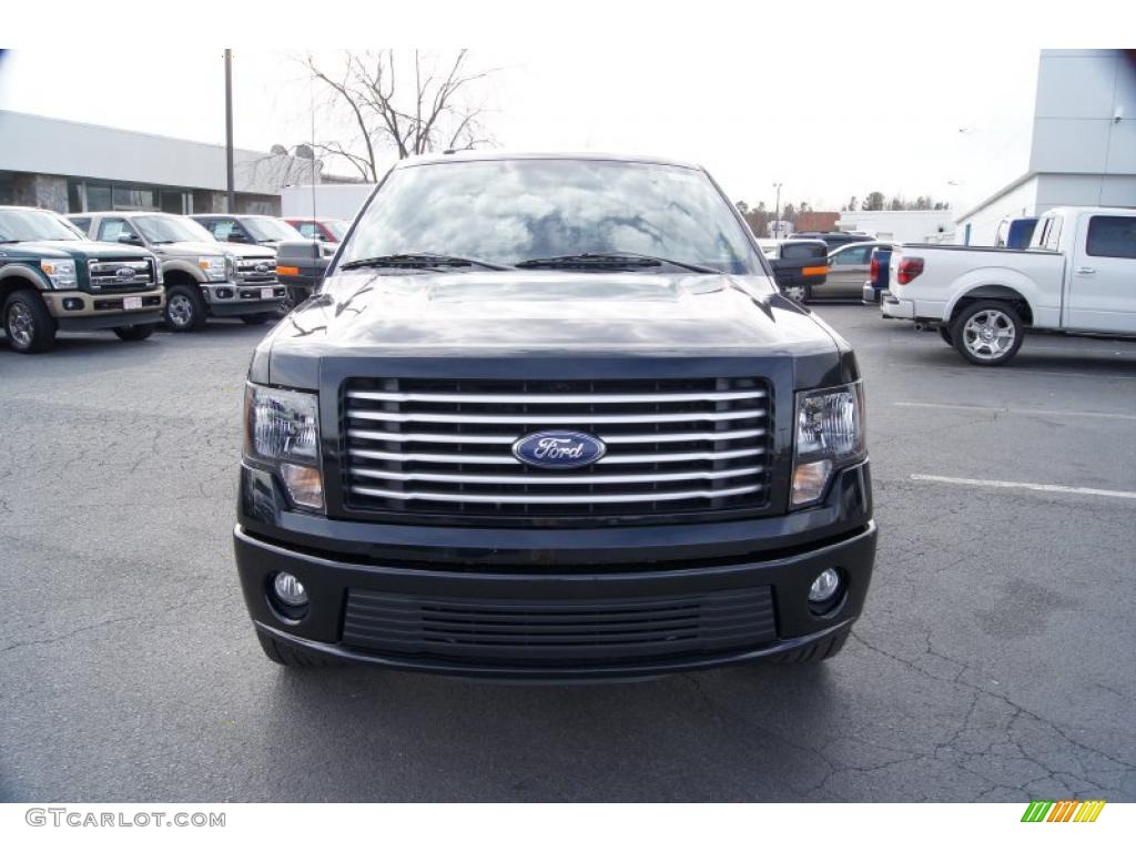 2011 F150 Harley-Davidson SuperCrew 4x4 - Tuxedo Black Metallic / Black/Silver Smoke photo #7