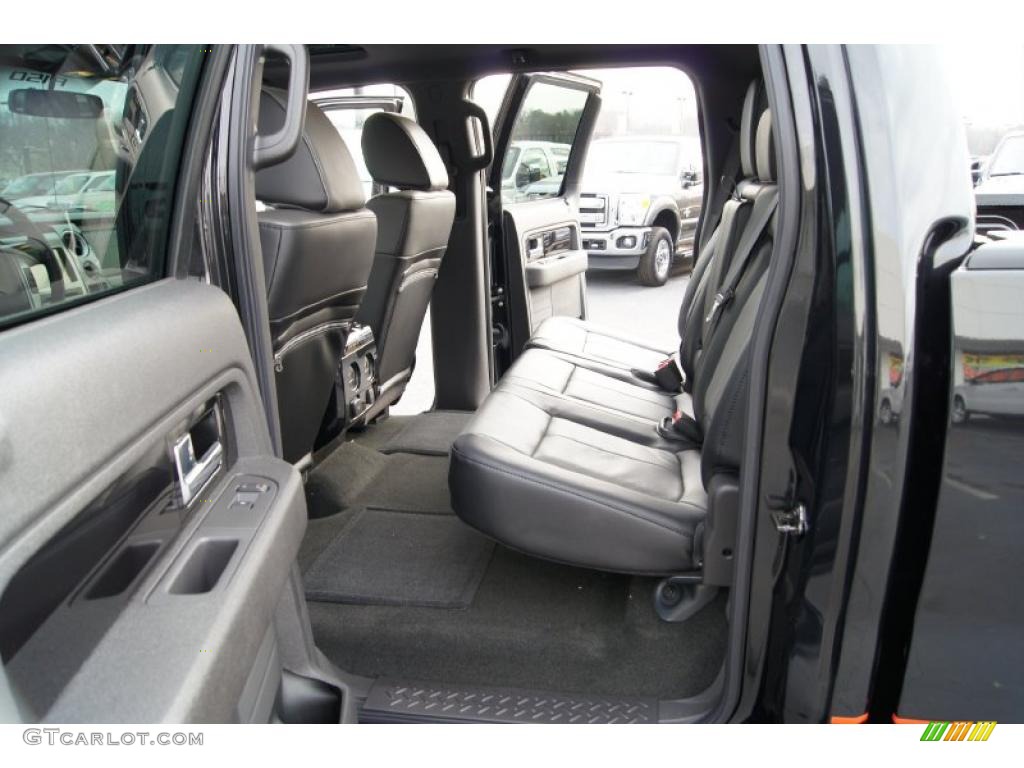 Black/Silver Smoke Interior 2011 Ford F150 Harley-Davidson SuperCrew 4x4 Photo #43472768