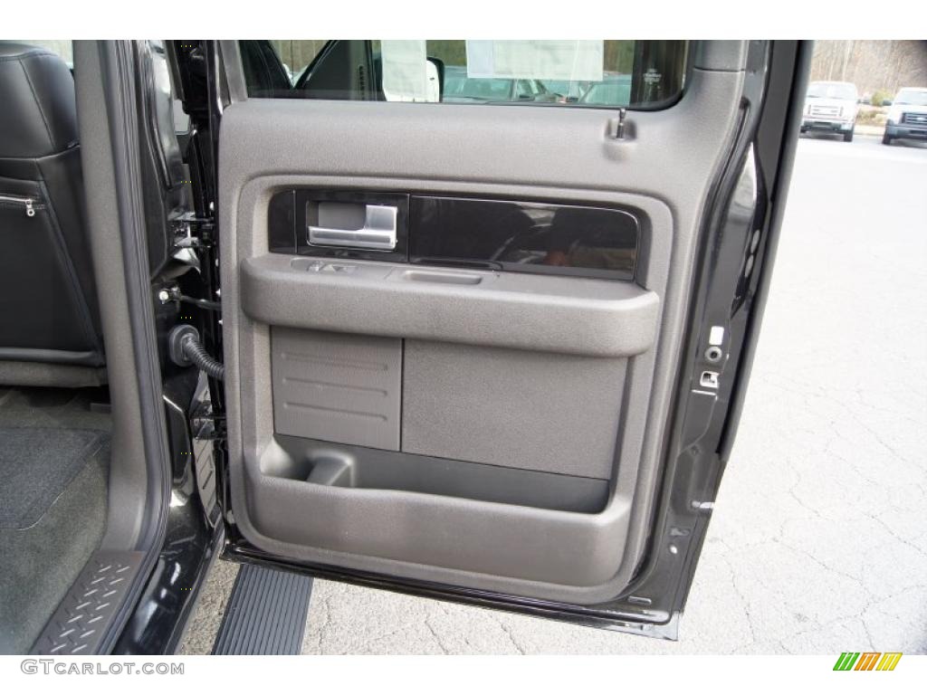 2011 Ford F150 Harley-Davidson SuperCrew 4x4 Black/Silver Smoke Door Panel Photo #43472786