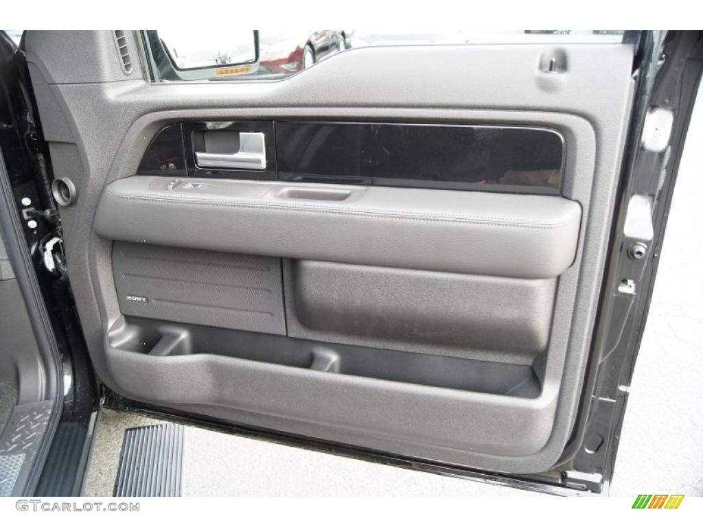 2011 Ford F150 Harley-Davidson SuperCrew 4x4 Black/Silver Smoke Door Panel Photo #43472857