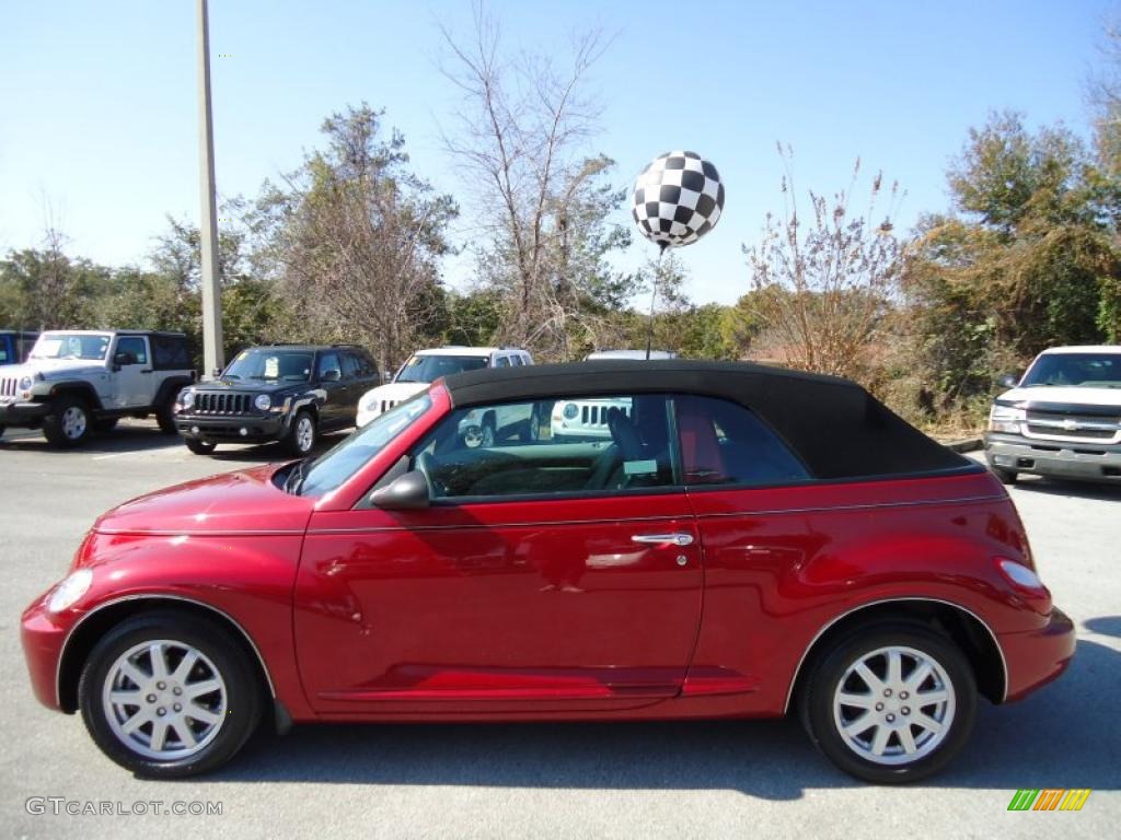 2007 PT Cruiser Touring Convertible - Inferno Red Crystal Pearl / Pastel Slate Gray photo #2