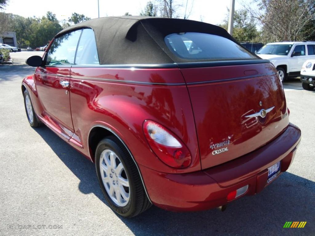 2007 PT Cruiser Touring Convertible - Inferno Red Crystal Pearl / Pastel Slate Gray photo #3