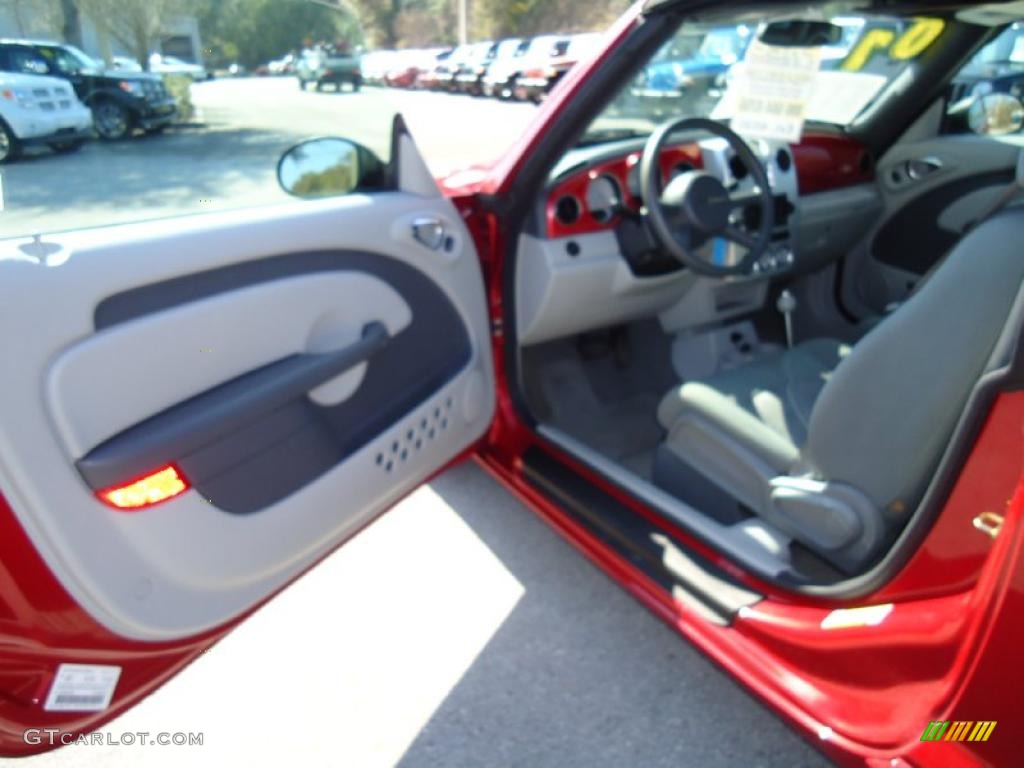 2007 PT Cruiser Touring Convertible - Inferno Red Crystal Pearl / Pastel Slate Gray photo #4