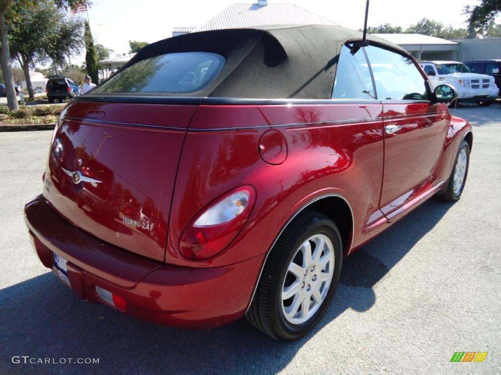 2007 PT Cruiser Touring Convertible - Inferno Red Crystal Pearl / Pastel Slate Gray photo #9