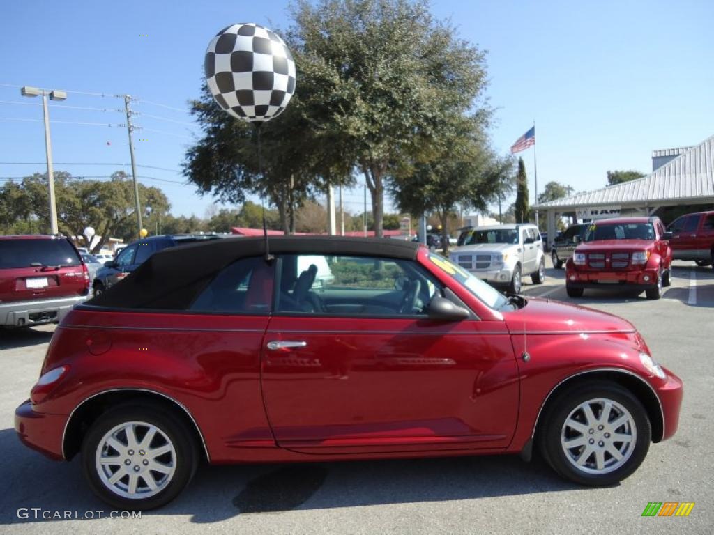 2007 PT Cruiser Touring Convertible - Inferno Red Crystal Pearl / Pastel Slate Gray photo #10