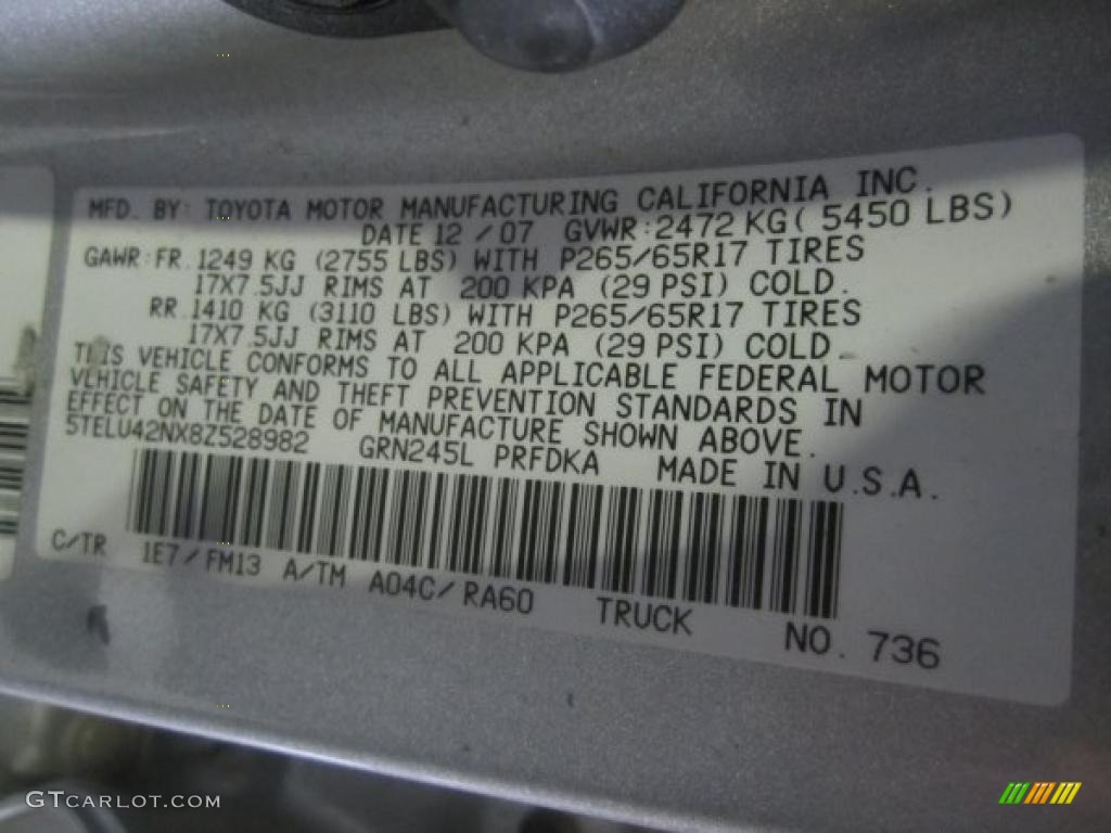 2008 Tacoma V6 TRD Sport Double Cab 4x4 - Silver Streak Mica / Graphite Gray photo #10