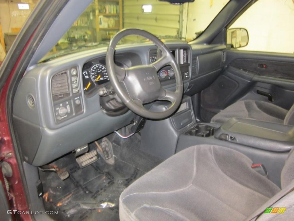Graphite Interior 2001 GMC Sierra 1500 SLE Extended Cab 4x4 Photo #43478570