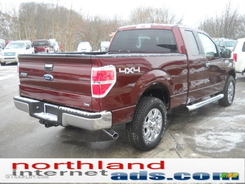 2010 F150 XLT SuperCab 4x4 - Royal Red Metallic / Medium Stone photo #6