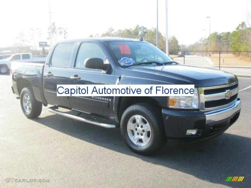 2008 Silverado 1500 LT Crew Cab - Dark Blue Metallic / Light Titanium/Ebony Accents photo #1