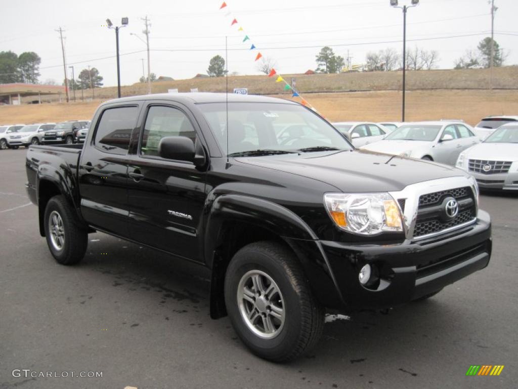 Black 2011 Toyota Tacoma V6 SR5 Double Cab 4x4 Exterior Photo #43482531