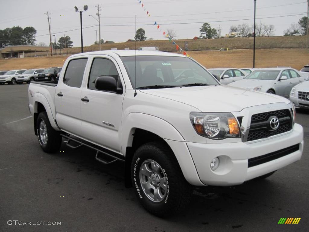 Super White 2011 Toyota Tacoma V6 TRD Double Cab 4x4 Exterior Photo #43483103