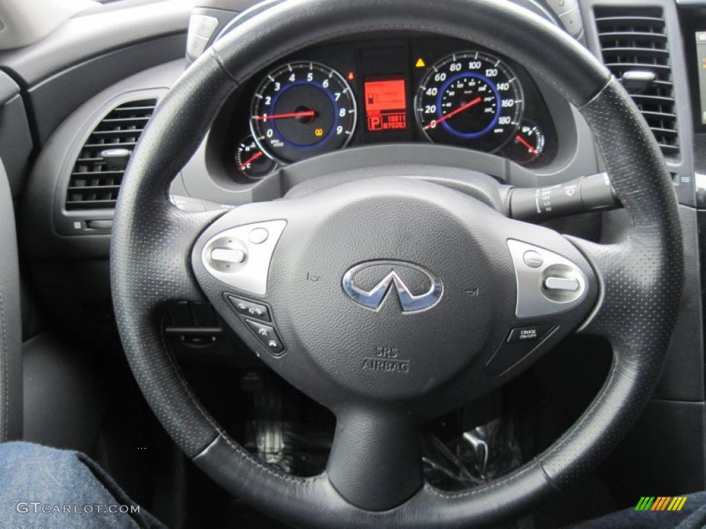 2010 Infiniti FX 35 AWD Graphite Steering Wheel Photo #43484207