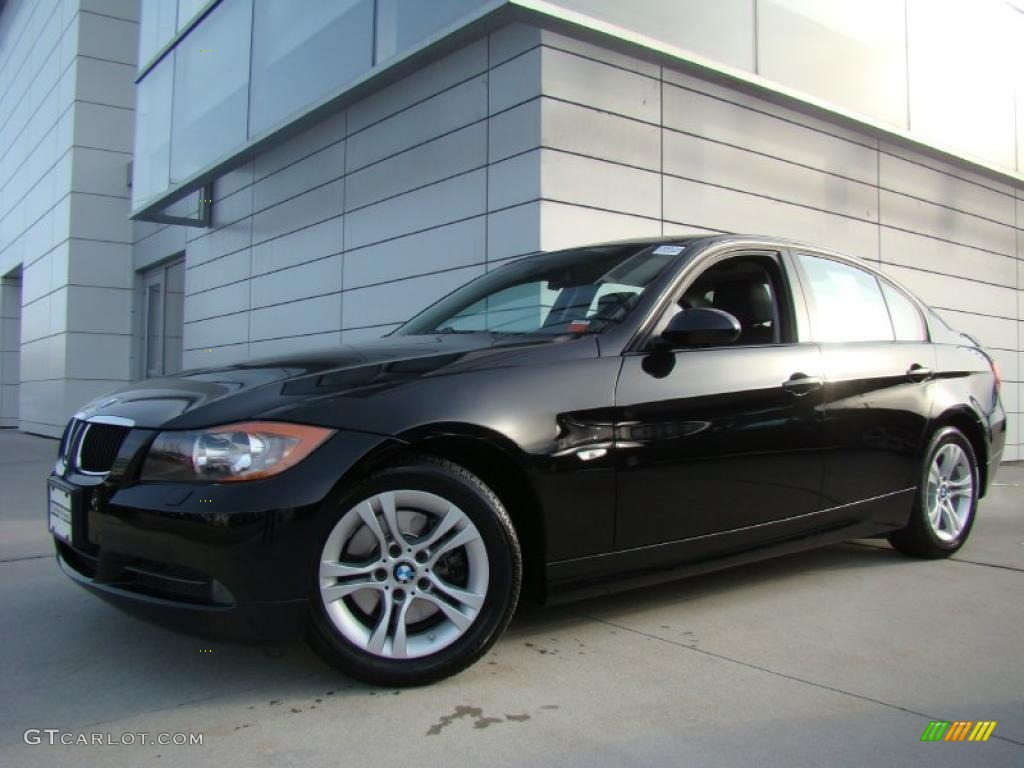 2008 3 Series 328xi Sedan - Jet Black / Black photo #1