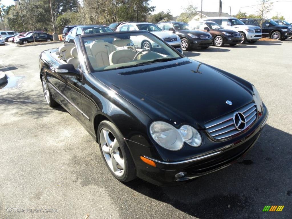 2004 CLK 320 Cabriolet - Black / Stone photo #1