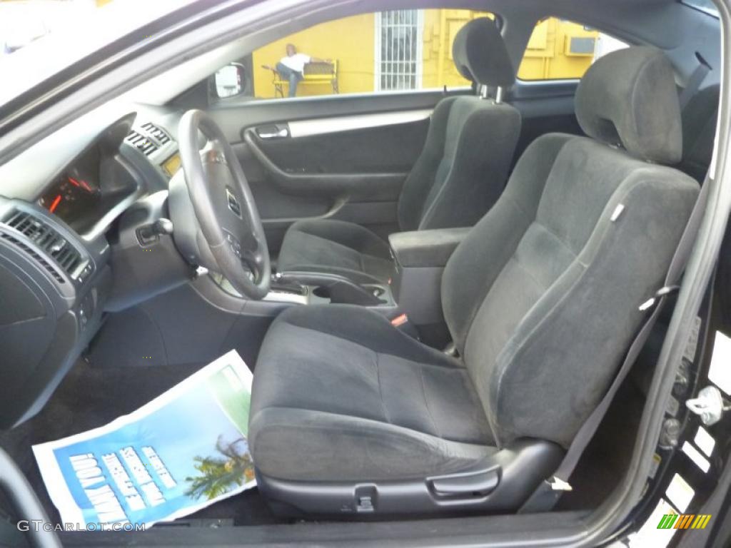 Black Interior 2005 Honda Accord EX Coupe Photo #43491680