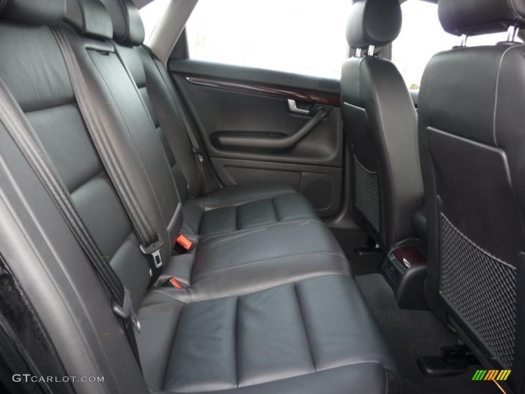 Ebony Interior 2005 Audi A4 3.0 quattro Sedan Photo #43493205