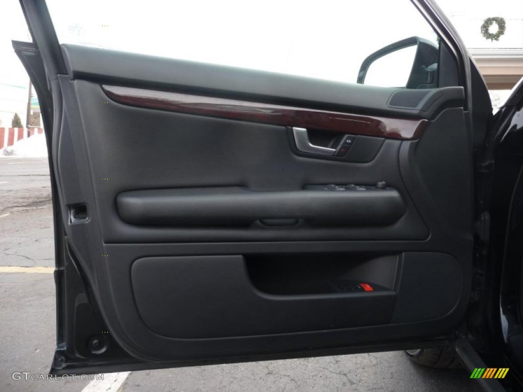 2005 Audi A4 3.0 quattro Sedan Ebony Door Panel Photo #43493353