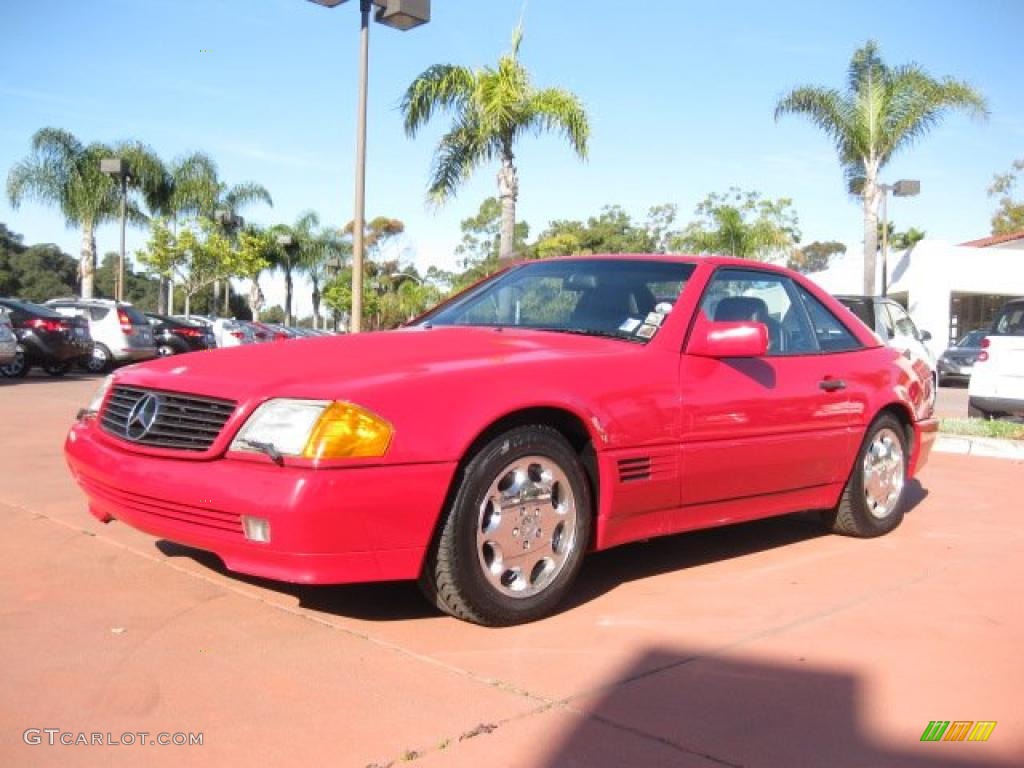 1992 SL 500 Roadster - Signal Red / Black photo #1