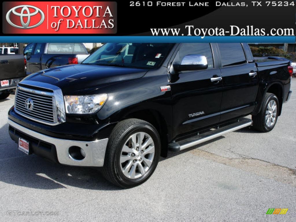 2010 Tundra Limited CrewMax - Black / Red Rock photo #1