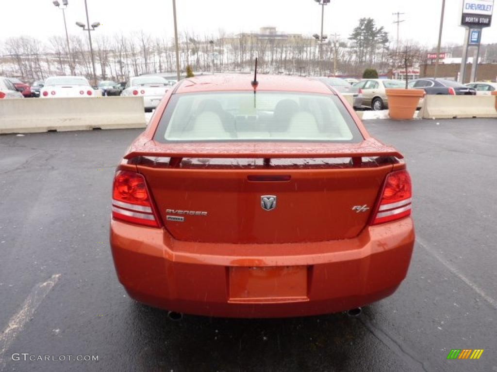 2008 Avenger R/T AWD - Sunburst Orange Pearl / Dark Slate Gray/Light Graystone photo #6