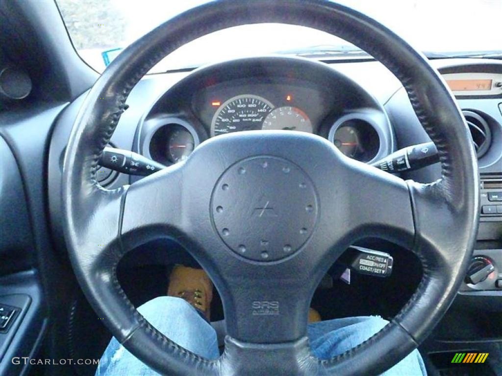 2003 Mitsubishi Eclipse GT Coupe Midnight Steering Wheel Photo #43505939