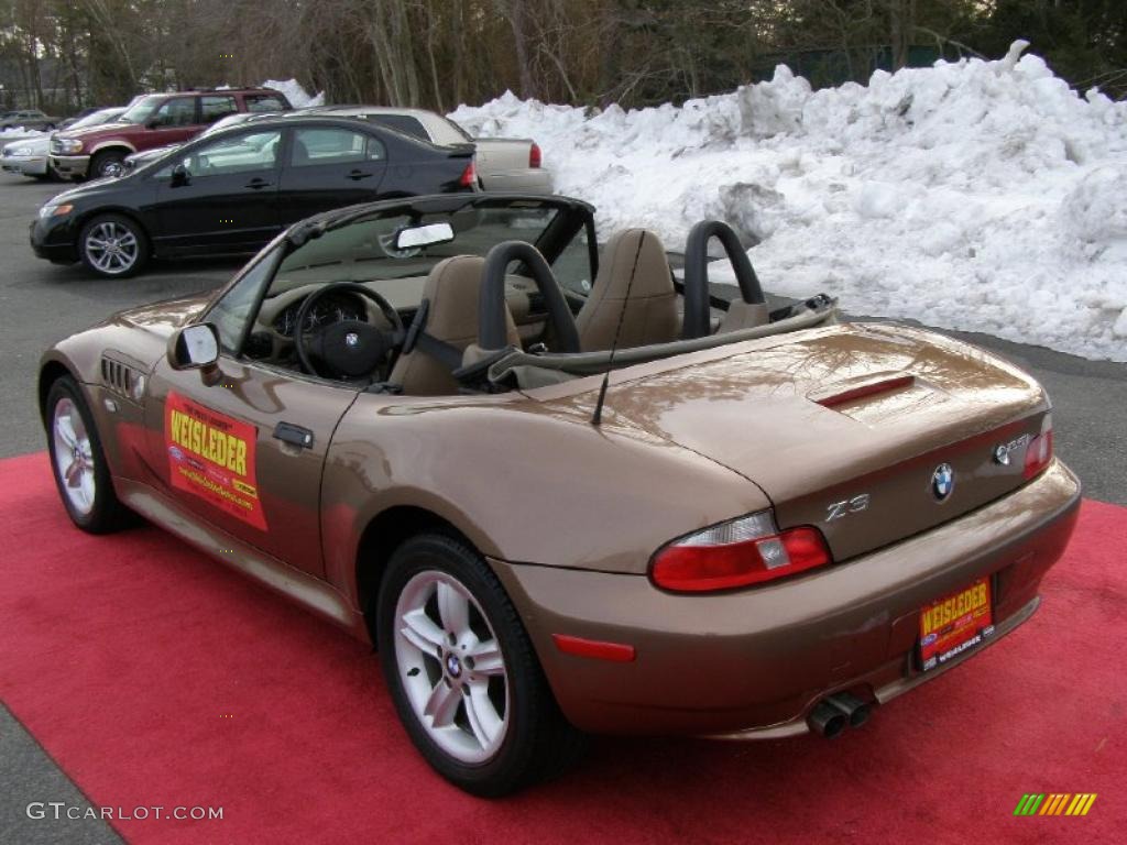 2001 Z3 2.5i Roadster - Impala Brown Metallic / Beige photo #10