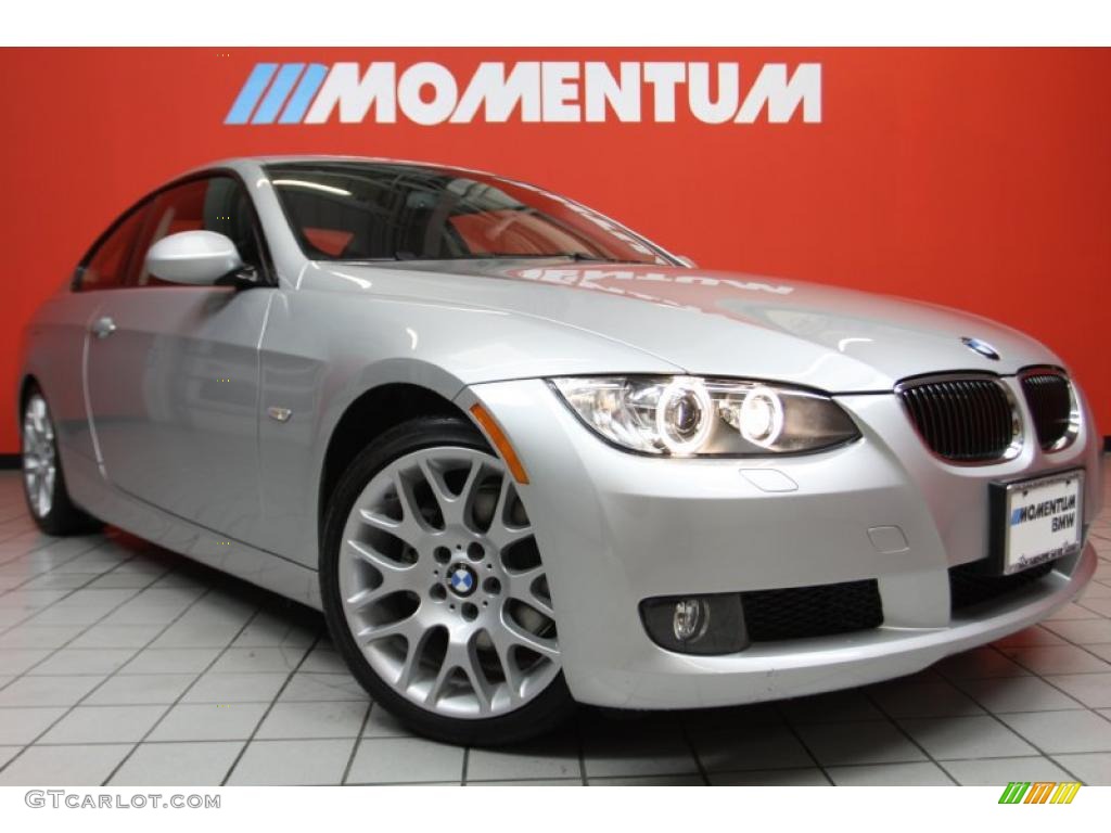 2009 3 Series 328i Coupe - Titanium Silver Metallic / Black photo #1